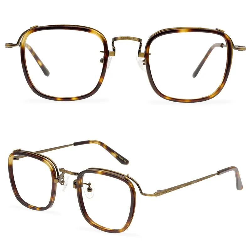 Marque Hommes Lunettes Cadre Myopie Lunettes Cadre Hommes Lunettes Optique Femmes Vintage Carré Montures De Lunettes pour Lentille De Prescription avec Boîte