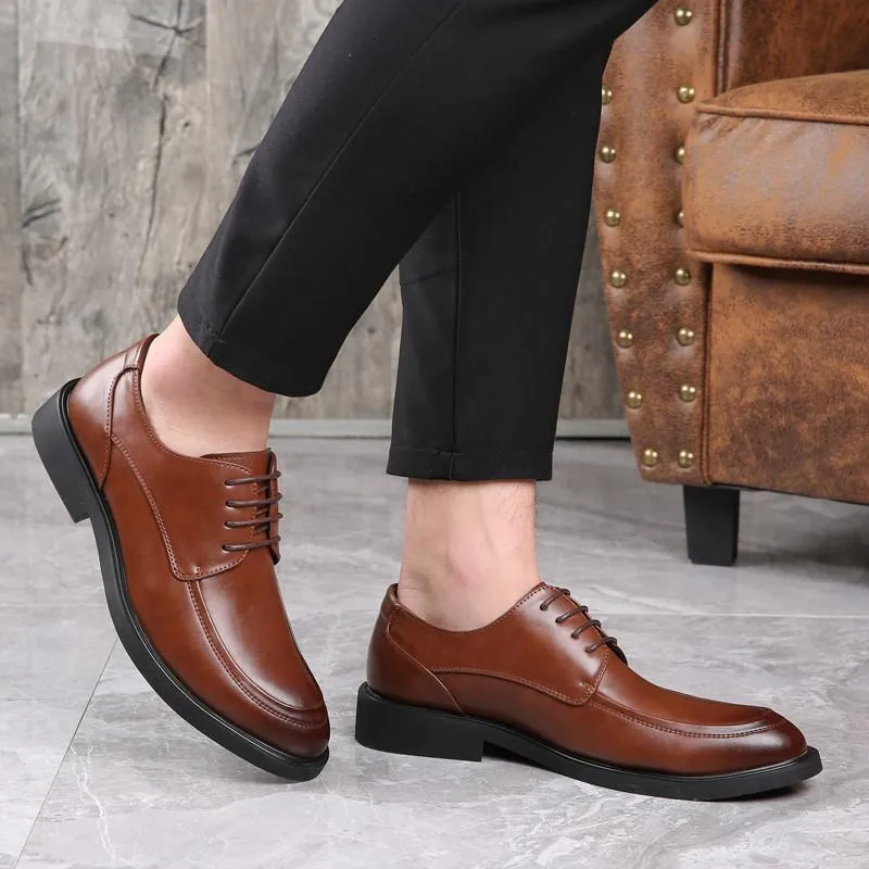 Scarpe Eleganti Uomo Nero Carriera Scarpe Stringate Uomo Punta