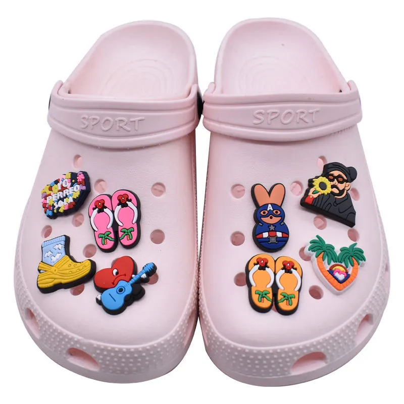 Bad Bunny Shoe Charms for Crocs Silicone Geometric Clog Charms for Kids Teens Adults Wholesale Bulk Pack