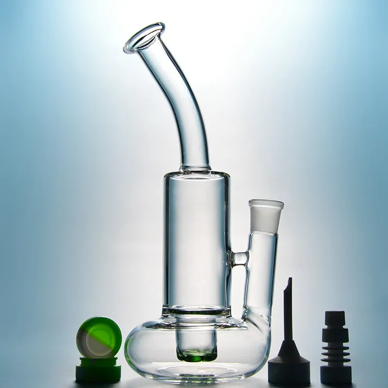 Unique Glass Bongs Tornado Perc Hookahs Logo Design Water Pipes 10"Tall 4mm Thick Oil Dab Rigs 18mm Female Joint With Bowl Ceramic Nail