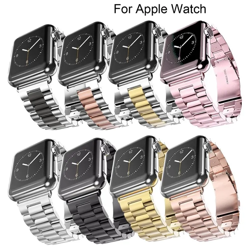 Correa de metal de acero inoxidable para Apple Watch 40 mm 44 mm 38 mm 42 mm Banda de moda para Apple Watch Series 7 6 5 4 3 2 1 Pulsera de reloj 220518