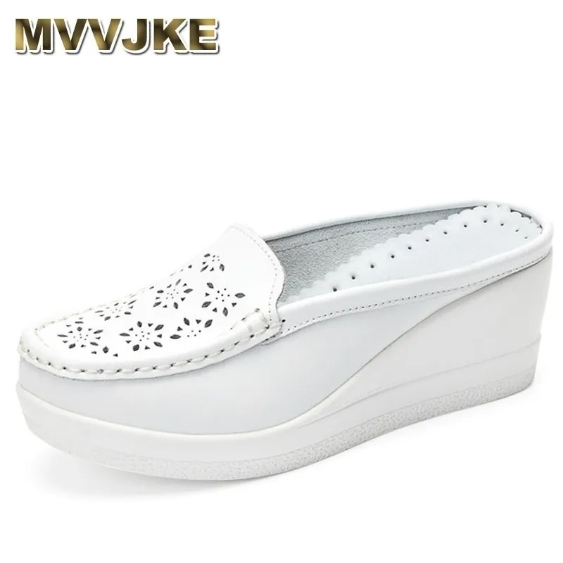 MVVJKE Summer Femme Chaussures Plate-forme Pantoufles Wedge Flip Flop Pantoufles à talons hauts pour femmes Sandales décontractées Chaussures femme Y200423