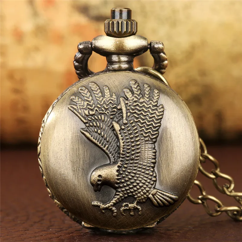 Antique Watches Mini Size Hollow Arabic Number Cover Unisex Quartz Analog Pocket Watch Long Chain Collectable Timepiece