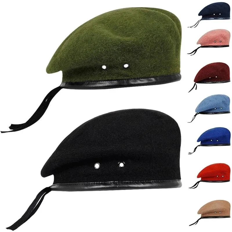 Berets Top Quality Wool Special Forces Military Caps Mens Army Woolen Beanies Outdoor Breathable Soldier Training Boinas MilitarBerets