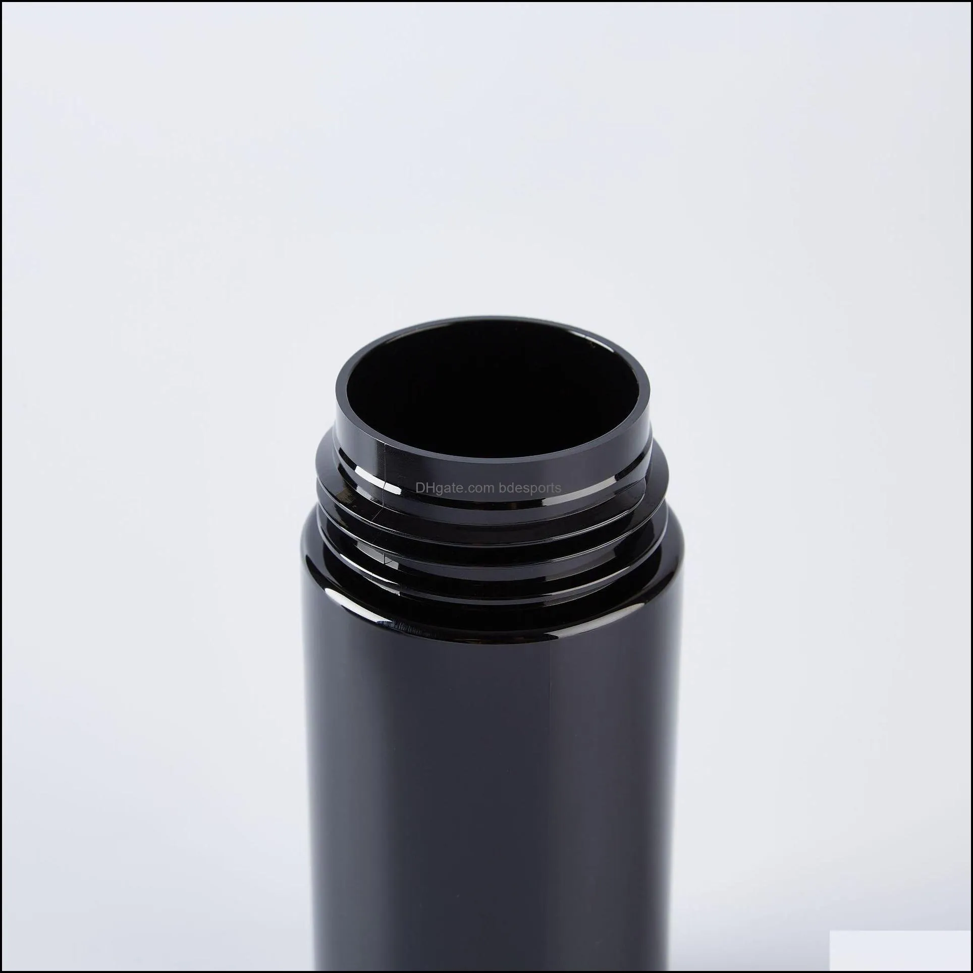 Black Plastic Foam Pump Bottles 100ml 120ml 150ml 200ml BPA Free with transparent-black cover for foaming soap mousse