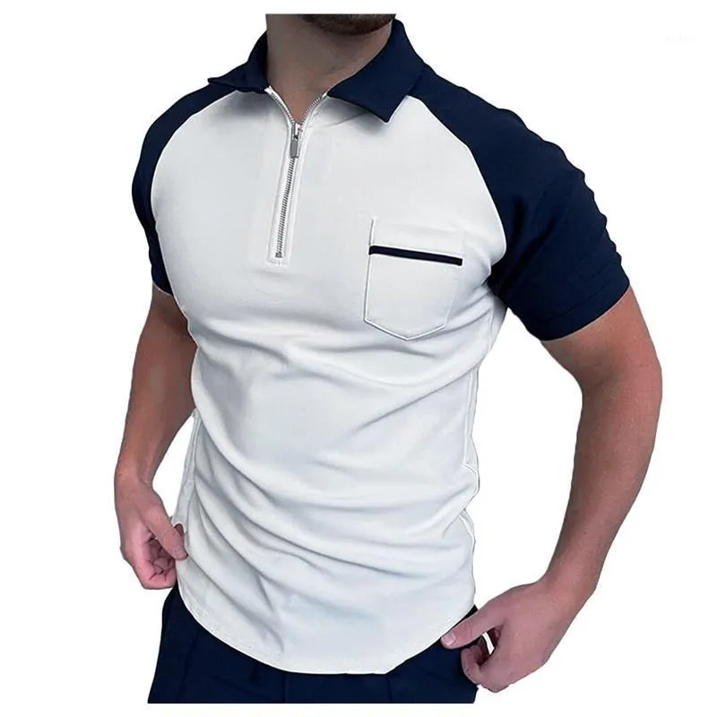 Men's T-Shirts Harajuku Casual Zipper Turn-down Collar Abstract Face Print T Shirt Camisetas Hombre Verano Camiseta