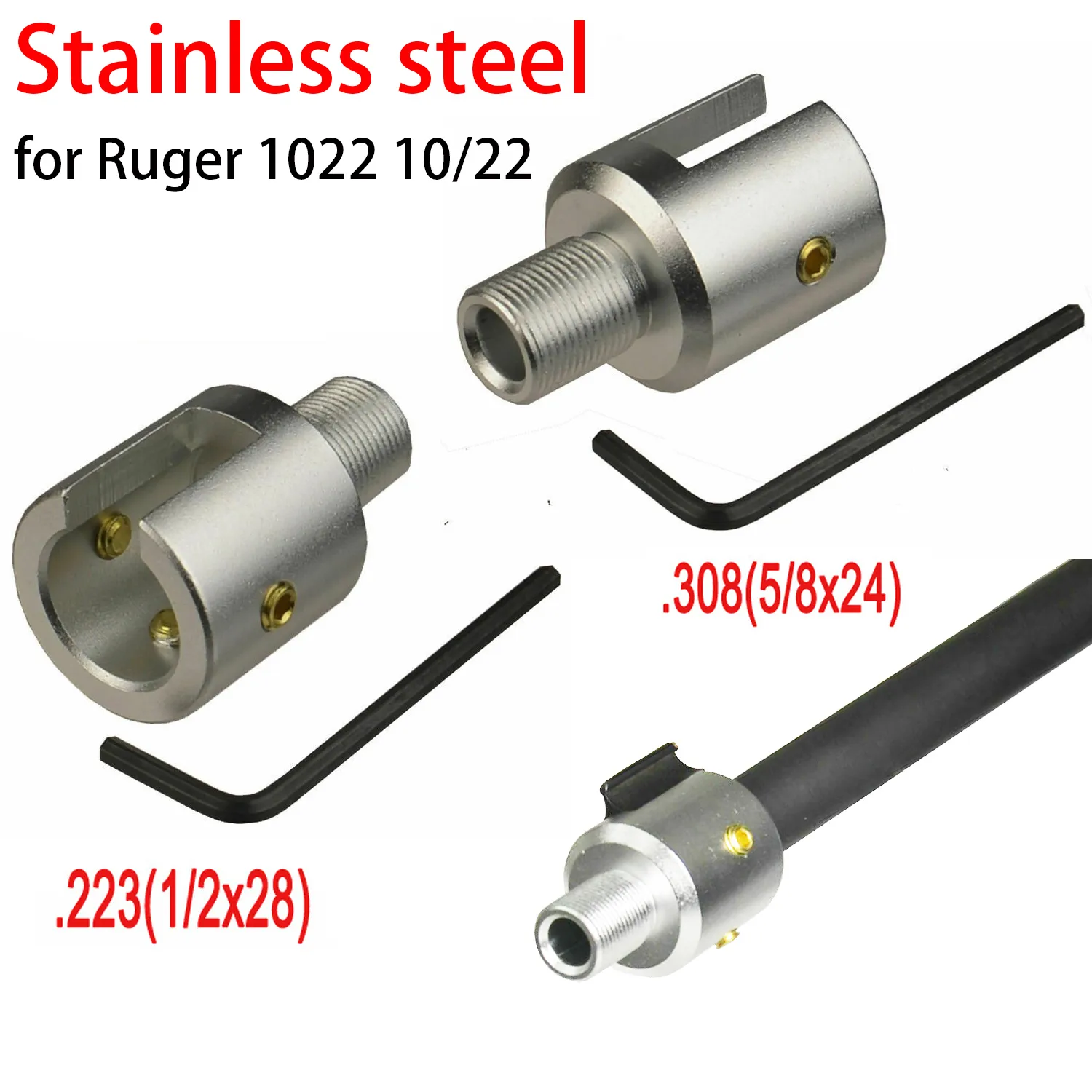 لفلتر الوقود من الفولاذ المقاوم للصدأ برميل نهاية الحامي ل Ruger 1022 10/22 كمامة الفرامل 1/2x28 5/8x24 التحرير والسرد.