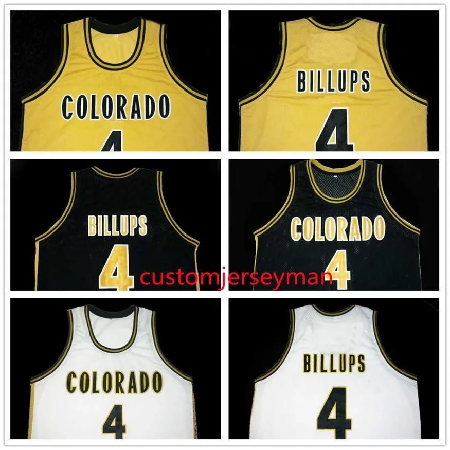 Nikivip college basket retro colorado chauncey #4 Billups tröjor