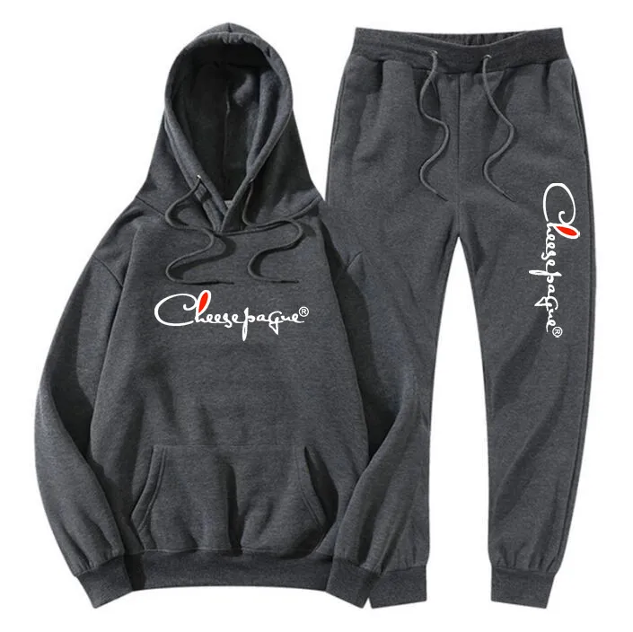 Felte con cappuccio con cappuccio per binari del logo del marchio e pantaloni da jogger da donna classici da donna quotidianamente outfit sportivi casual