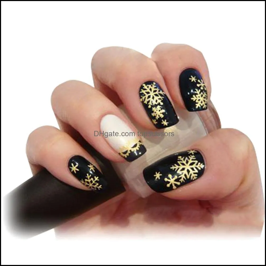 Nail Glitter Christmas Gold Snowflakes Nails Art Sequins Powder Dust Flakes 3D Charm Decoration