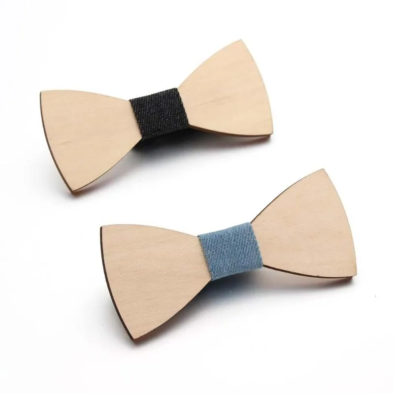 Bow Ties Men's Solid Wood Tie European And Handmade Skinny Fake CollarsBow