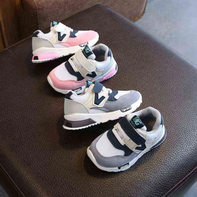 Chaussures décontractées pour enfants printemps automne bébé garçons filles baskets décontractées respirant doux anti-dérapant chaussures de sport de course taille 21-30 G220527