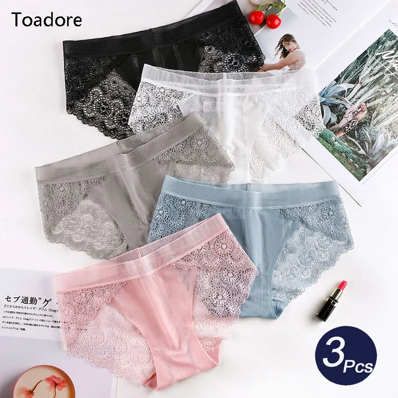 Toadore Women's Underwear Seamless Panties For Women Sexy Lace Tempting Underpants Briefs Woman Panty Bragas Majtki Damskie 220511