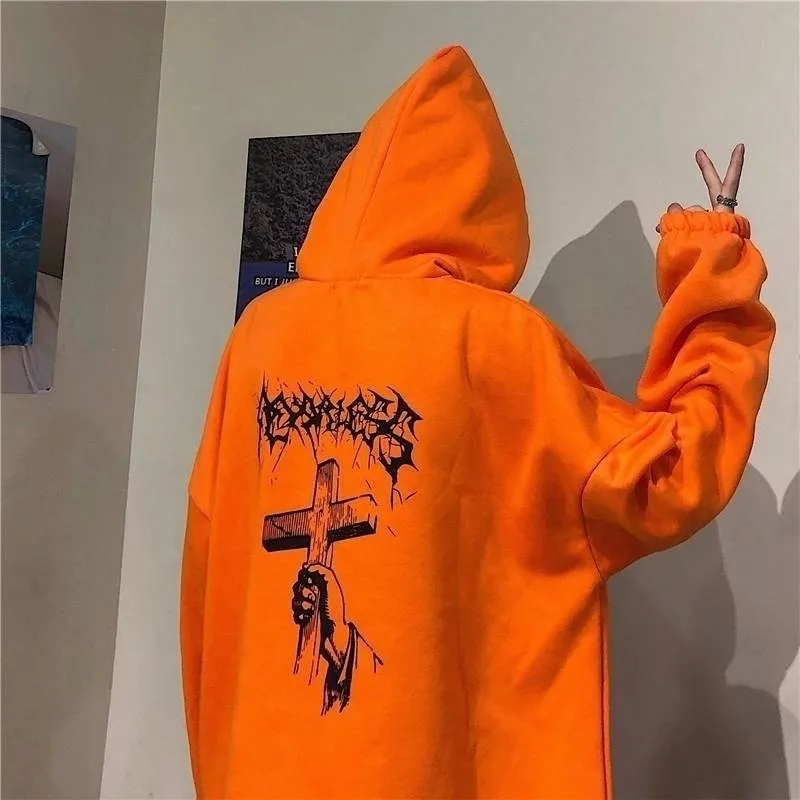 Nicemix Mens Hoodies Sweatshirts herfst vrouwen mannen hiphop mannelijke hoodies streetwear punk devil print hoodie mannen herfst los y200608