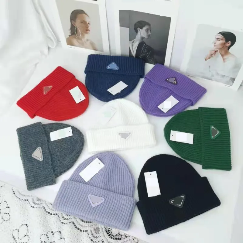 2022 luxury knitted hat brand designer Beanie Cap men women fit Hat 100% Cashmere letter