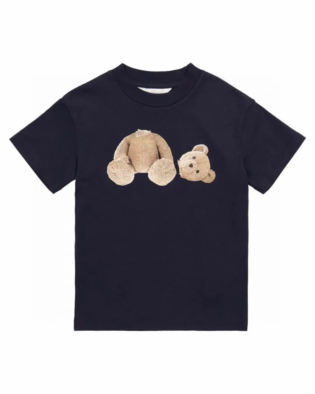 camiseta infantil roupas de bebê shorts manga roupas infantis designer parentalidade 1-15 idades meninas meninos camiseta marca de luxo letras de verão urso preto branco azul rosa