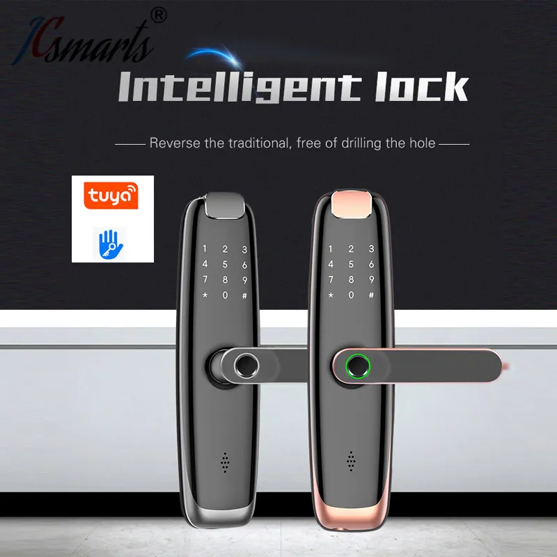 Cerradura de Control remoto Tuya Wifi TTLock cerradura de puerta  inteligente inalámbrica Bluetooth cerradura inteligente Invisible cerrojo  oculto