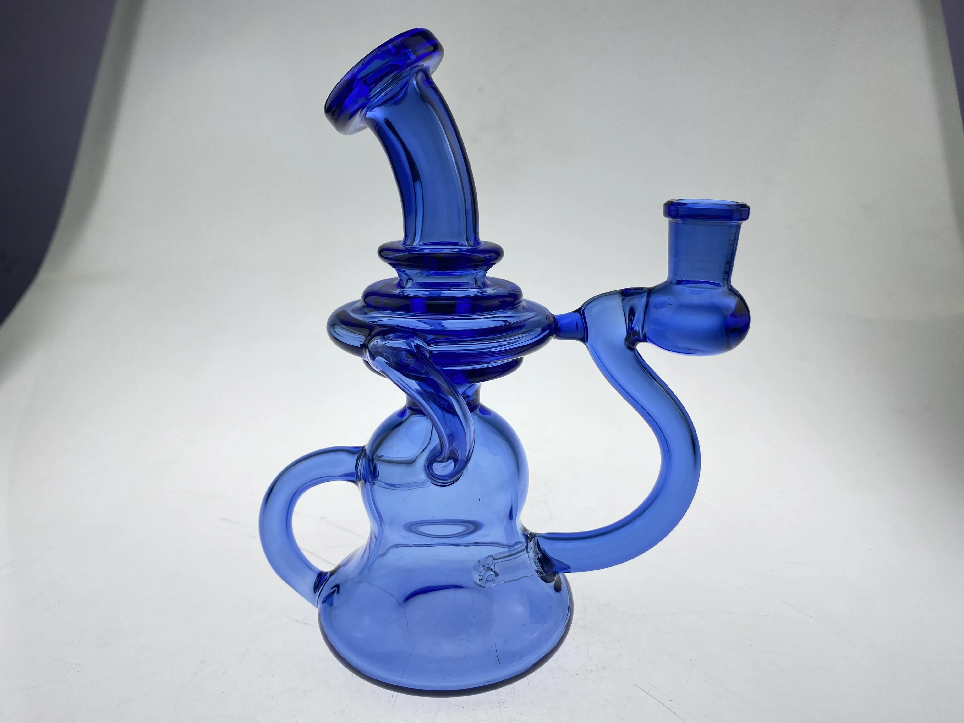 blauwe recycler smoking Pipe dab rig hookah prachtig ontworpen 14mm joint welkom om prijsconcessie te bestellen