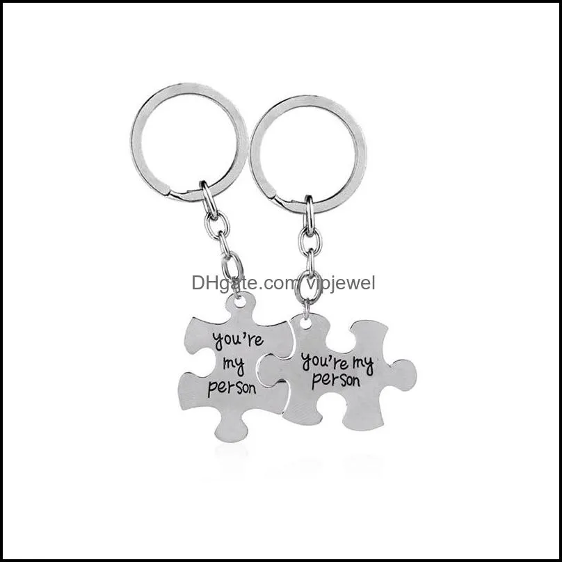 couple keyrings you are my person keychain lovers friend car key holder mothers day gift for dad mom d608s z