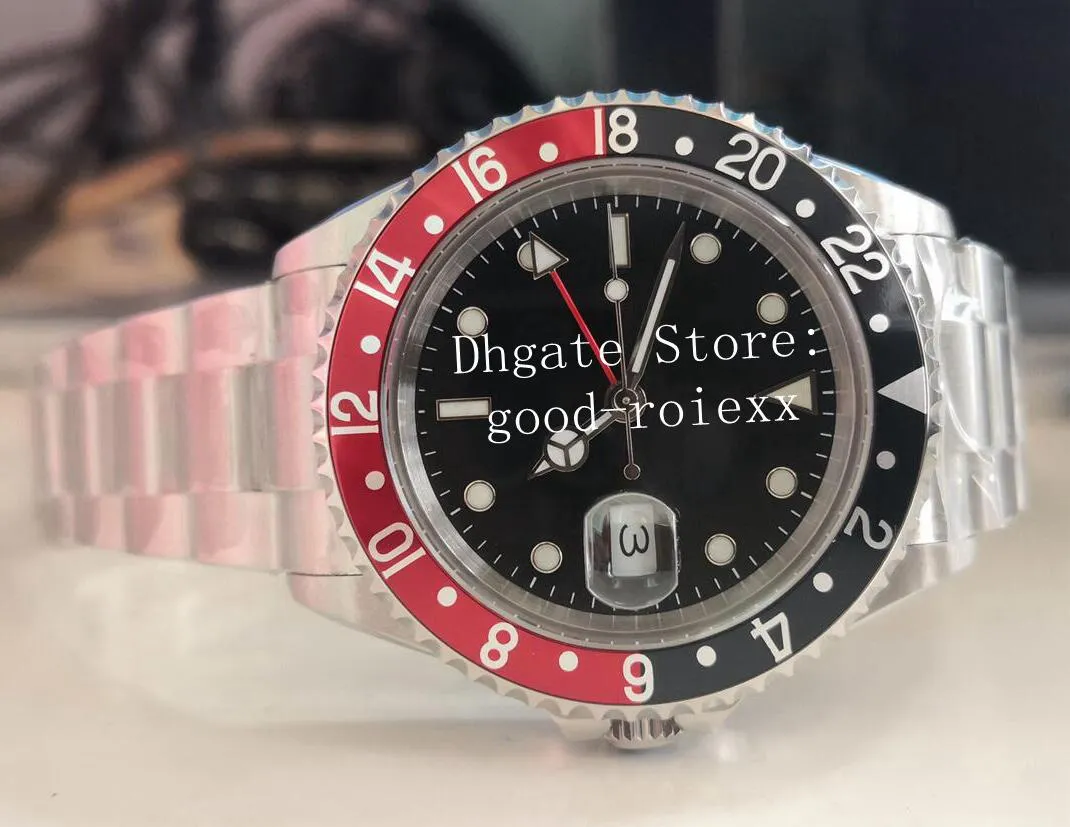 Vintage horloges voor heren Blauw Rood Legering Bezel Horloge Heren Automatisch 2813 Antiek 16710 BP Fabriek Mechanisch 1675 Retro Heren Lichtgevend Staal BPF Datum Horloges