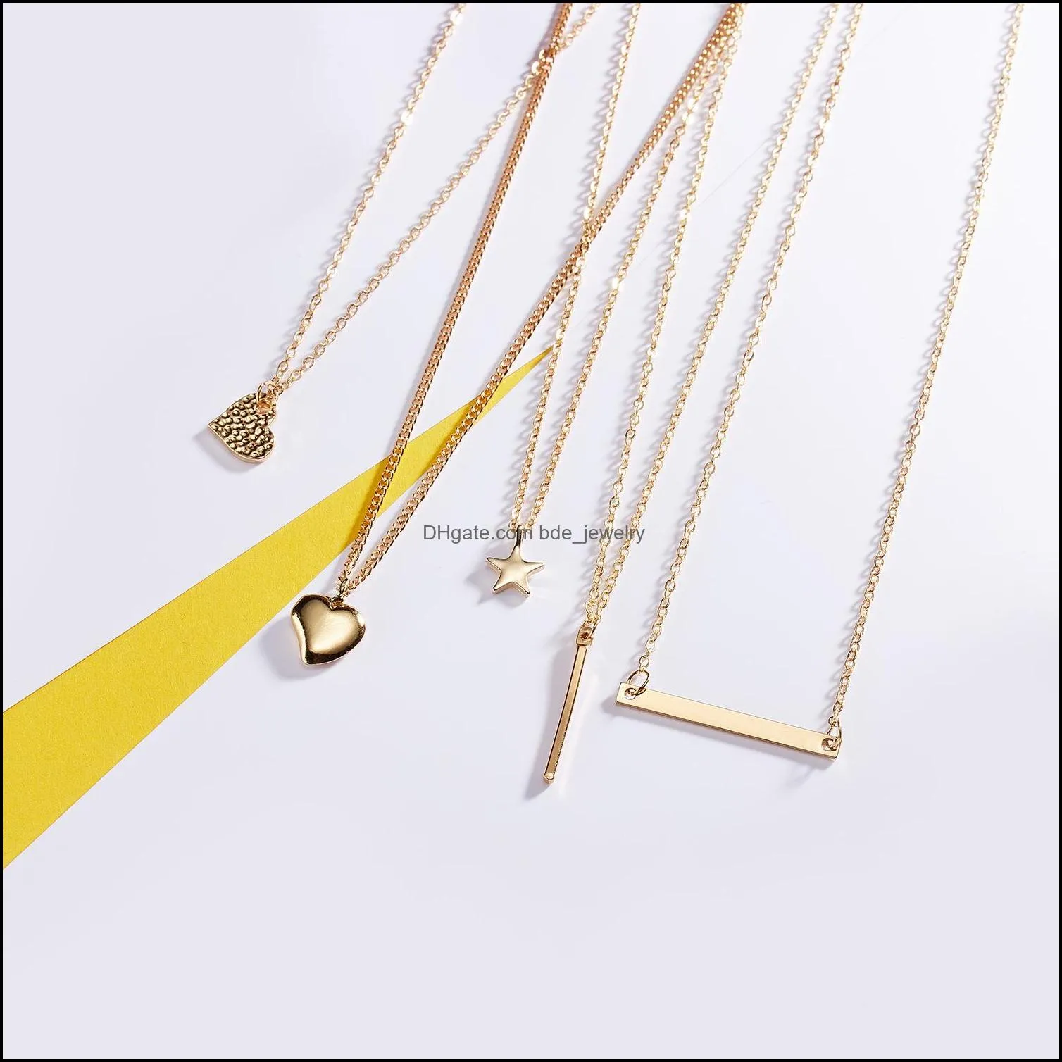 i love you card necklace female gift trendy gold color love heart pendant clavicle chain choker necklaces for women jewelry