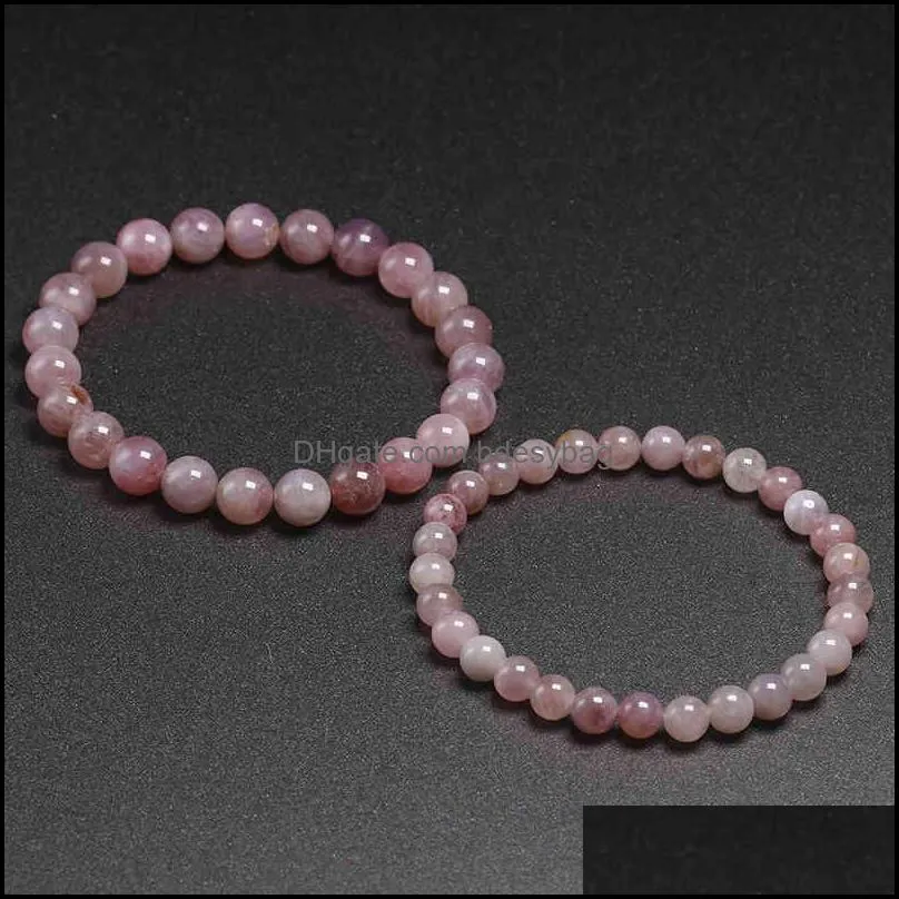 madagascar natural rose quartz bead bracelet women girls fashion stone handmade strength yoga healing energy jewelry gift