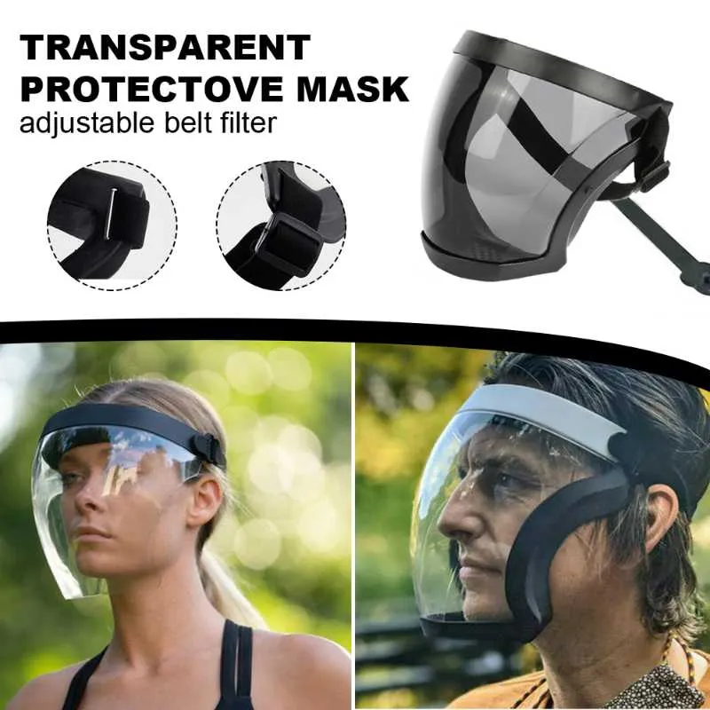 Motorcycle Helmets Windproof Bicycle Cycling Mask Sports Safety Plastic Dustproof Full Face Shield Facial Anti-fog Glasses