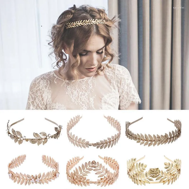 Haarspangen Haarspangen Mode Retro-Bänder für Frauen Hochzeit Metall Blattgold Stern Stirnbänder Mädchen Braut Zubehör Party Kopfschmuck Earl22