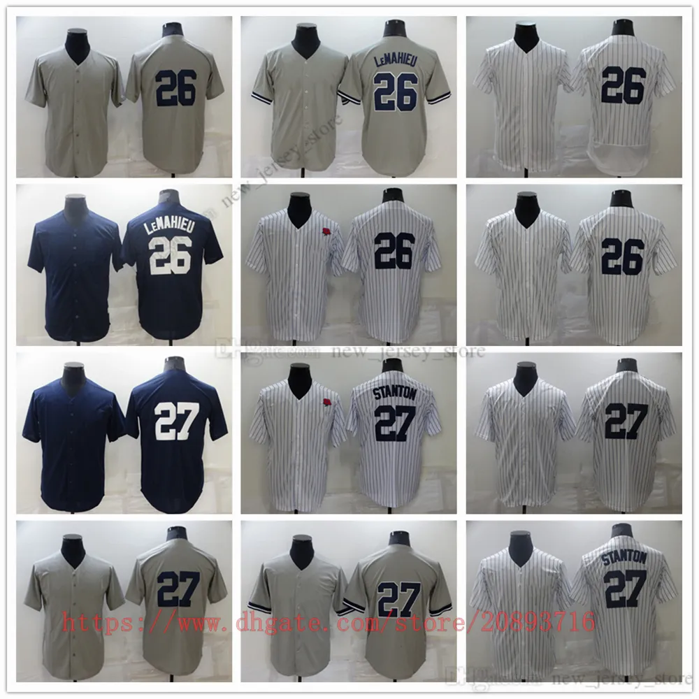 Filme College Baseball usa camisas costuradas 26 djlemahieu 27 giancarlostanton tapa todo o nome costurado nome fora esporte respirável venda de alta qualidade