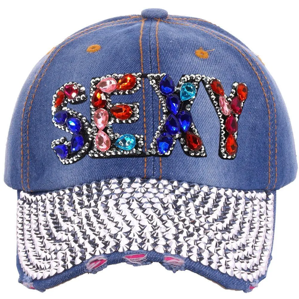 Rhinestone Baseball Cap Streetwear Bling SEXY Summer Cotton Hat Travel Outdoor Visors Caps Fashion Casual Simple Baseball hats