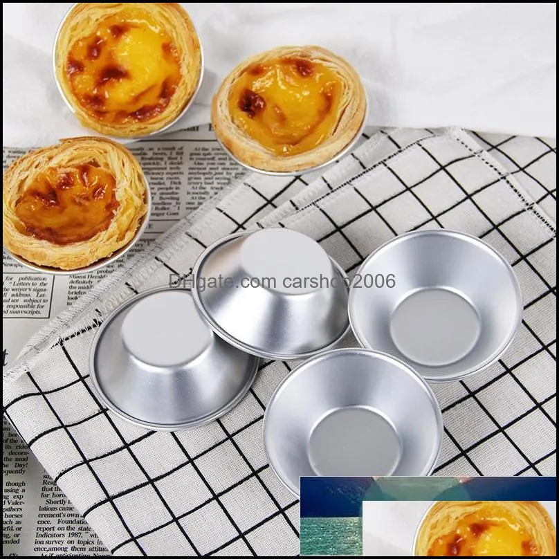 1PCS Non-stick Egg Tart Mold Cupcake Tartlet Baking Muffin Cup Quiche Flan Pan Mold Pie Pizza Cake Mold Pizza Pan Bakeware Home