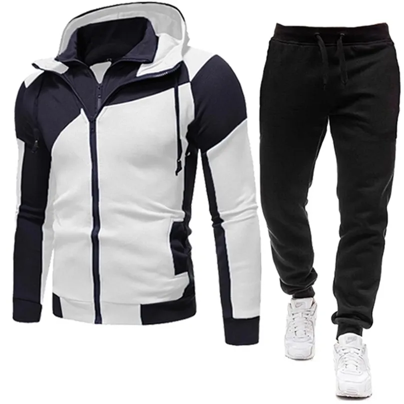 Marca Conjuntos de roupas masculinas Agasalho Conjuntos de 2 peças com capuz Calças masculinas Conjunto de suéter esportivo Terno esportivo Streetswear Jaquetas 201128