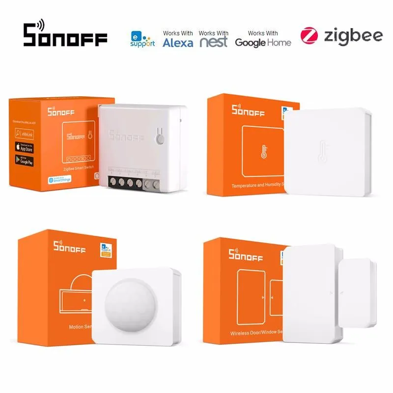 Smart hemkontroll Zigbee Mini/ Wireless Switch/ Temperaturfuktighet/ dörr/ rörelsessensor/ Zbbridge Ewelink för Alexa Google Homesmart