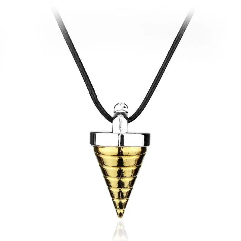 Colares pendentes Gurren Lagann Cone Colar Tengen Toppa Toppa Movie Simon Ganman Gold Drill para homens Presente de joias de modelos de cosplay