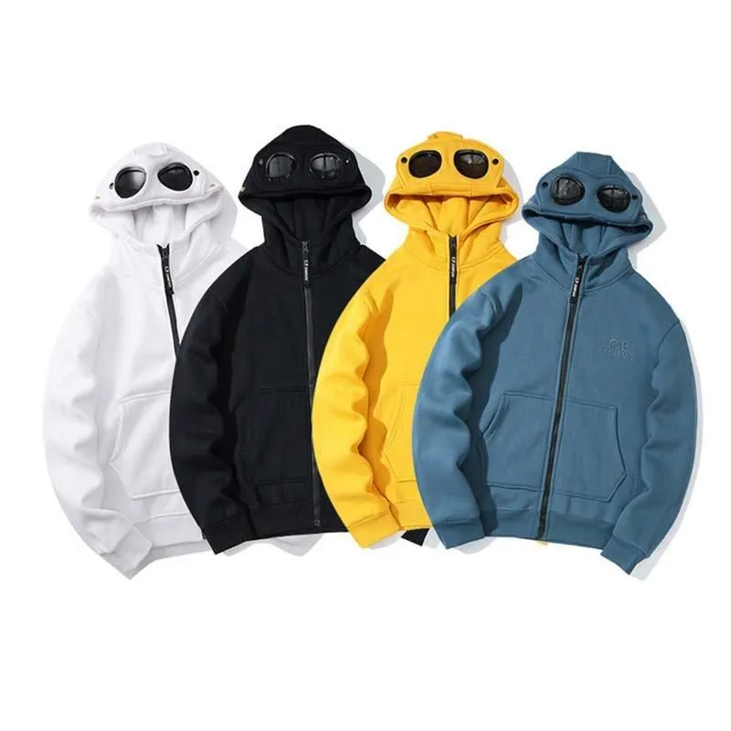 Herren Hoodies Sweatshirts Streetwear Hip Hop Männer Round Lens CP Sweatshirt Pullover Reine Baumwolle Mit Kapuze Fleece Warm Haruku Übergroße Hoodi