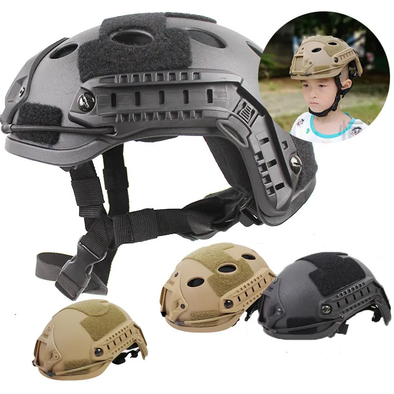 Tactical Fast Children Kid Child Helmet Outdoor CS Equipment Airsoft Paintabll Shooting Helmet Head Protection Gear NO01-064