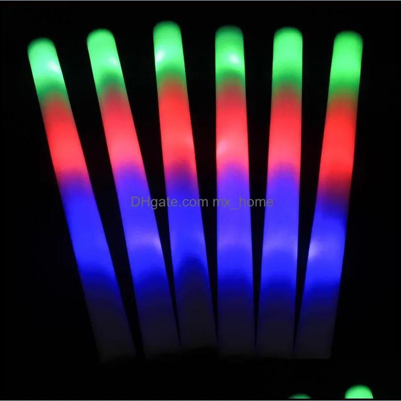 led foam stick colorful flashing red green blue light up sticks festival party decoration concert prop z4776