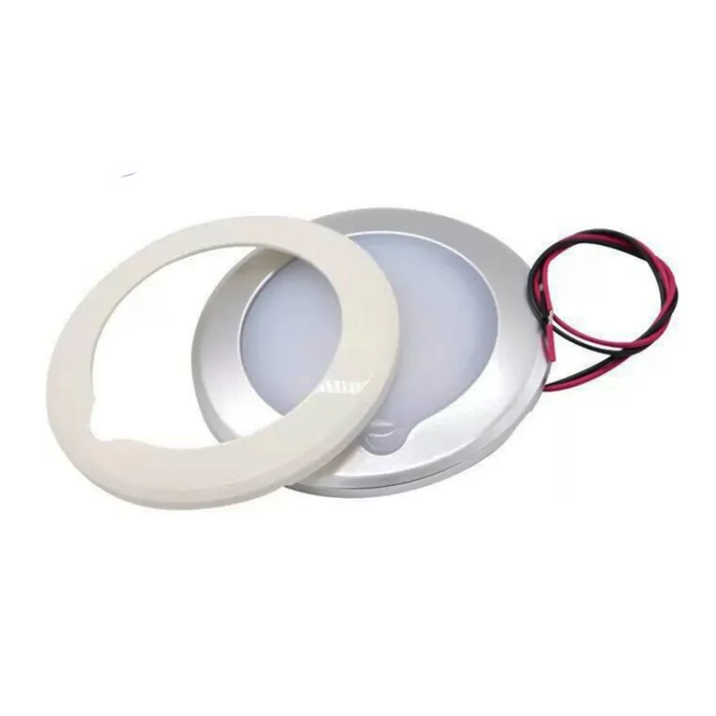 Dimmitable LED Downlight Down Puck Işık Yüzey Montaj Dome Hafif Dokunum Dimmer Anahtarı DC 12V 24V Reaking Tavan RV Karavan Kampçı Karavan IP67