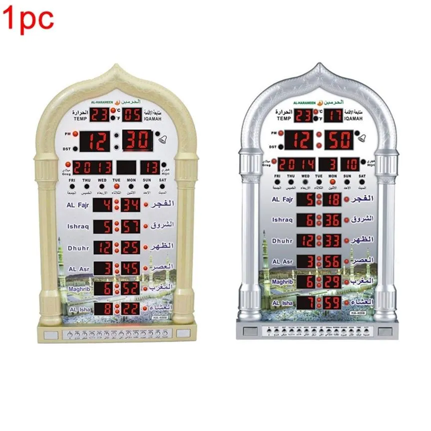 Islamic Led Azan Clock Music Playing Gift Wall Table Mosque Muslim