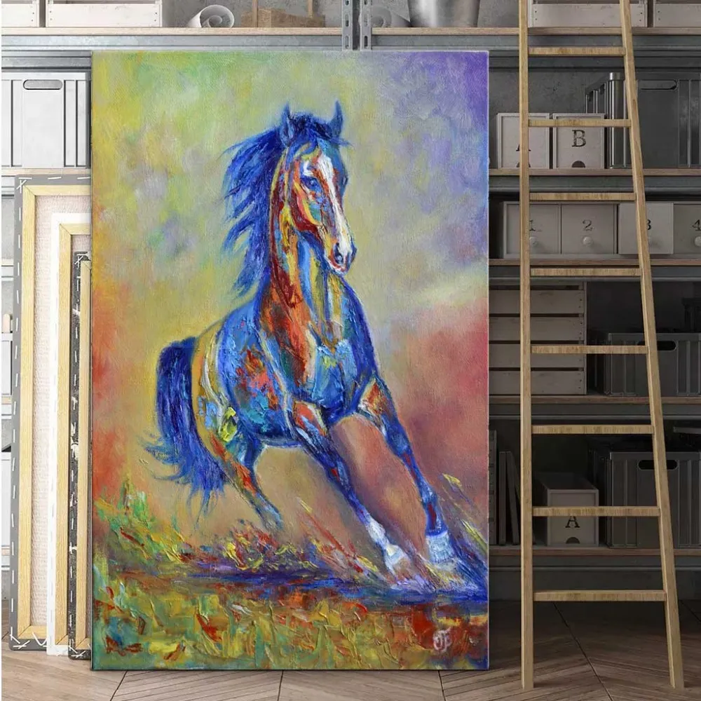 Running Horse Painting Original Wild Horse