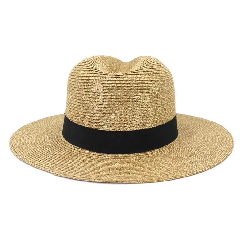 Spring Summer Straw Hat Women Men Sunhat Sunhats Girls Wide Brim Hats Woman Man Holiday Beach Caps Fashion Jazz Top hat Outdoor Travel Sun Protection Cap 