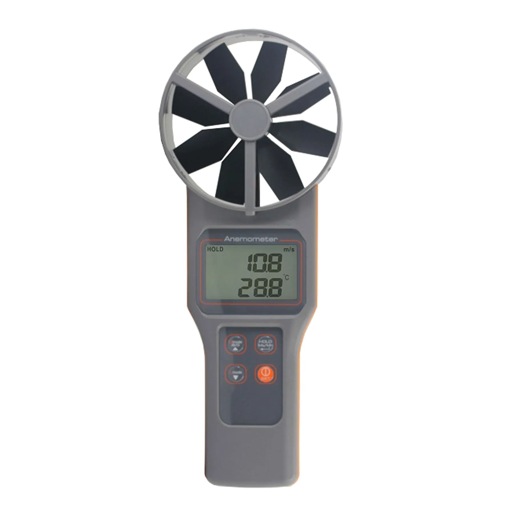 AZ8919 Temp. Anémomètre RH CO2 Mesure la vitesse de l'air, le volume, le CO2, la température, l'humidité, la température du bulbe humide du point de rosée.