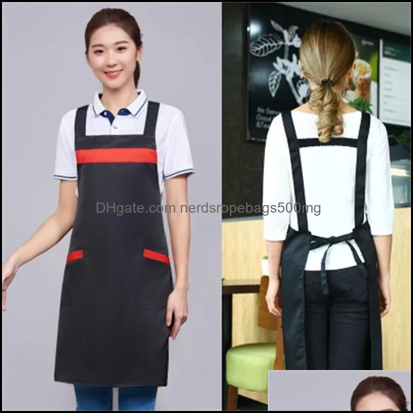 Blank Apron Men Women Household Waterproof Antifouling Fashion Apron Custom Design LOGO Kitchen Advertising Aprons Wholesale DBC 22 K2