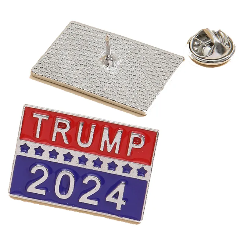 2024 Trump Brooch Party Favor US Election Metal Pin American Brooches Fashion Accessories