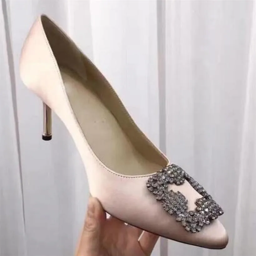 2019 Flock Brand Design Женская обувь новая роскошная кристал заостренные пальцы на высоких каблуках.