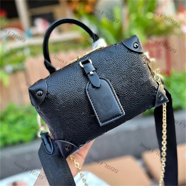 Tasarımcılar omuz çantası lüks çanta çanta mesaj çanta debriyaj en kaliteli klasik Petite Malle Souple Hakiki deri Crossbody Cüzdan