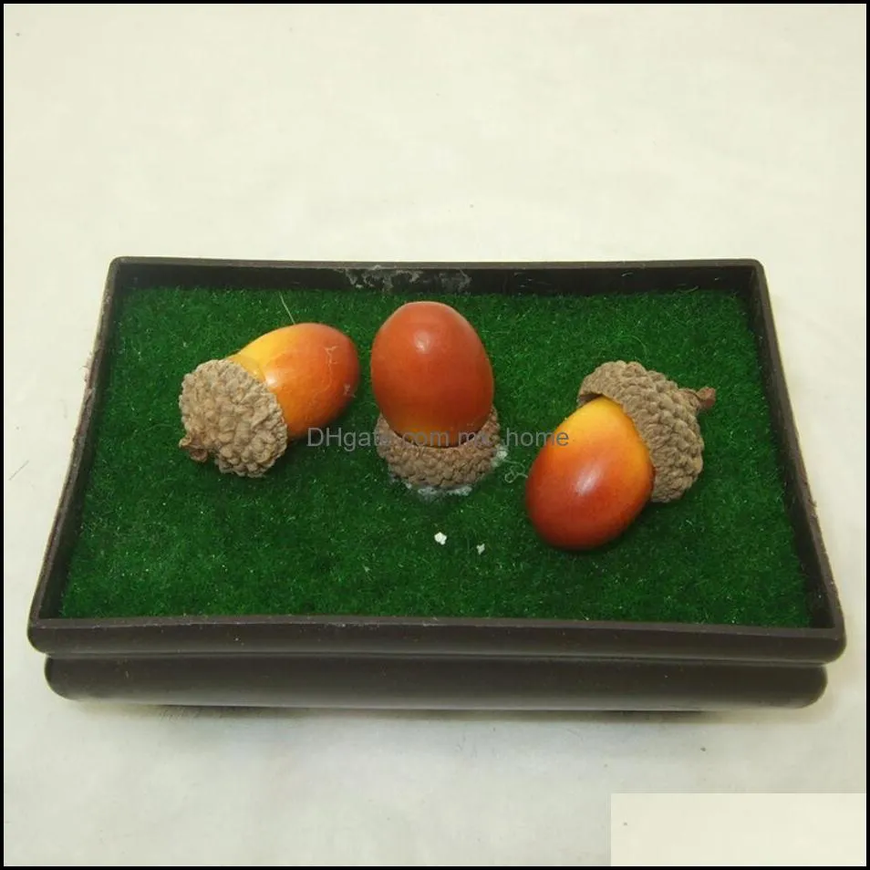 Simulated small acorn Nuts pinecones real shells acorns ornaments Christmas decorations stock