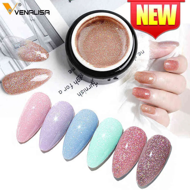 NXY tırnak jel parlak glitter lehçe 5 ml lazer şerit pembe inci kabuk yarı kalıcı uv vernish 0328