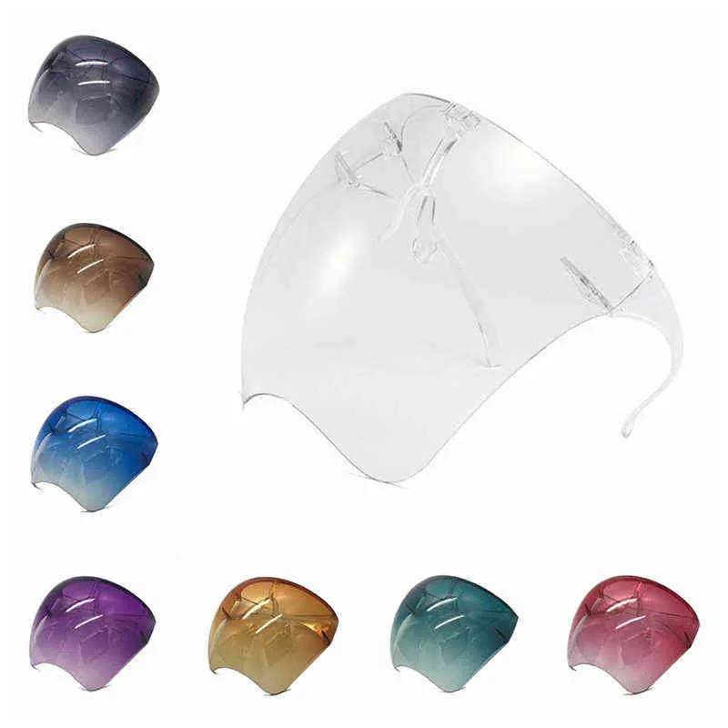Colorful Protective Face Shield Real Anti-fog Upgrade PC Material Mask Lengthened Transparent Masks Goggles Kitchen Tools VTMTL0672