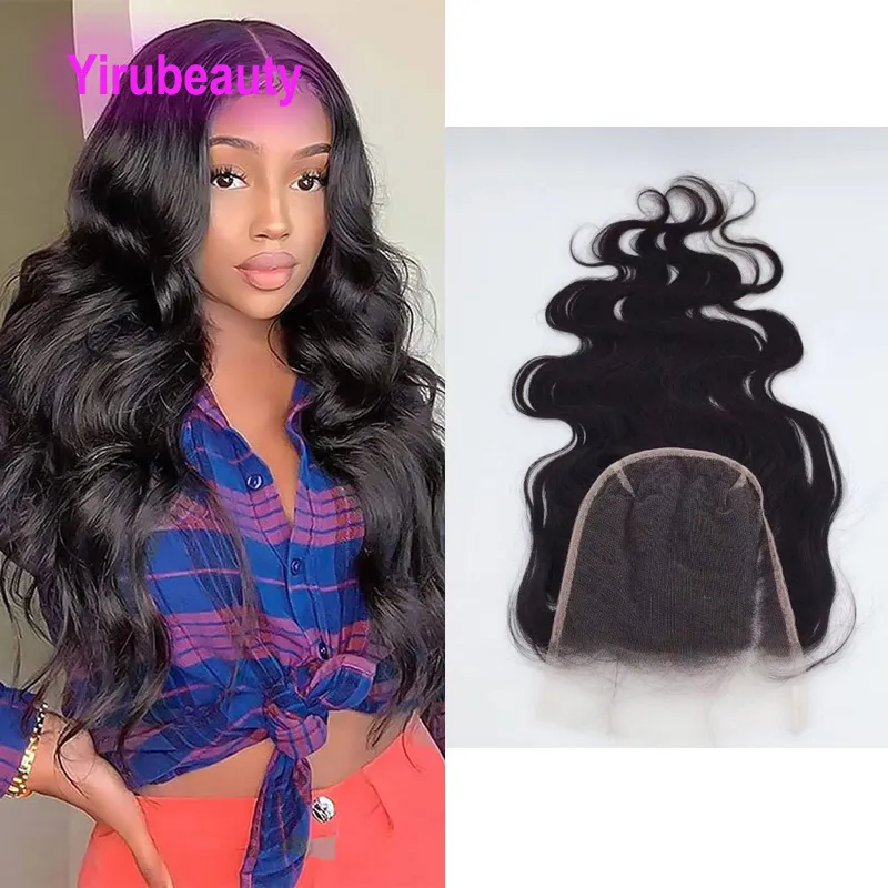6x6 Closure Natural Color Deep Wave 6x6 Closure Transparent Lace Closure 10a Brazilian Virgin Human Hair Natural Color Free Part Pre Plucked With Baby Hair Natural Hairline 22 Inch